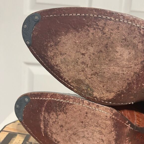 Justin 8303 Men's Exotic Western Boot with Peanut Brittle Lizard Foot - PERFECT! - Picture 7 of 12